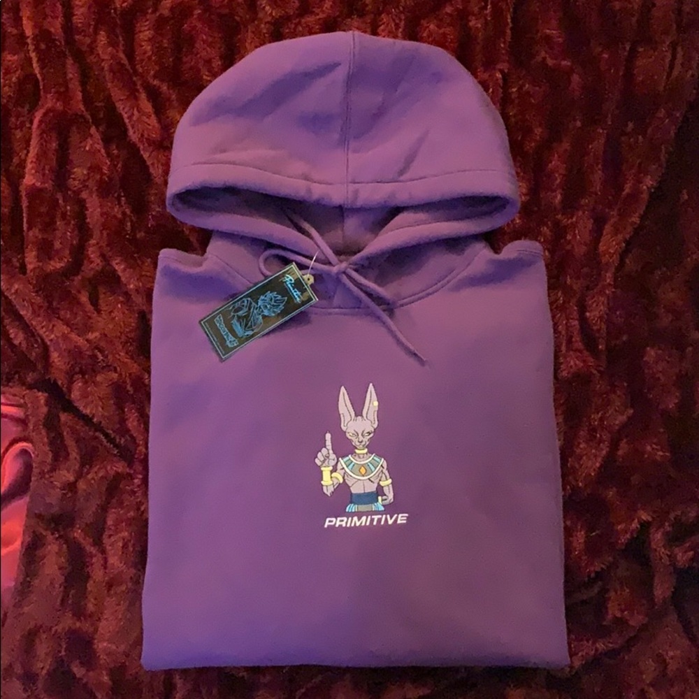 brand new primitive X dragonballz purple hoodie